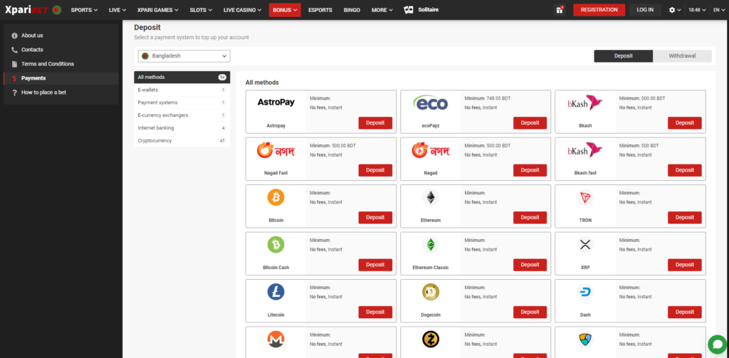 Payment Methods and Transactions